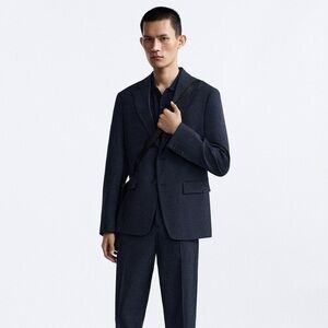 ZARA Houndstooth Suit Jacket